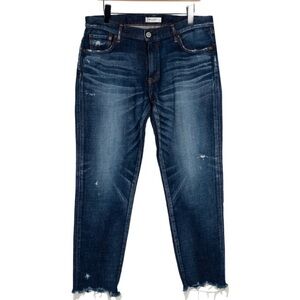 Moussy Vinyage Blue Distressed Skinny Jeans